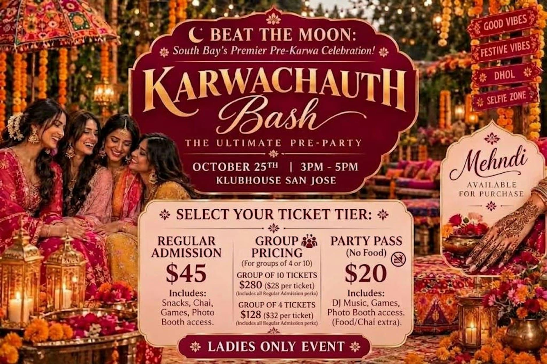 Beat the Moon: The South Bay's Premier Pre-Karwachauth Celebration