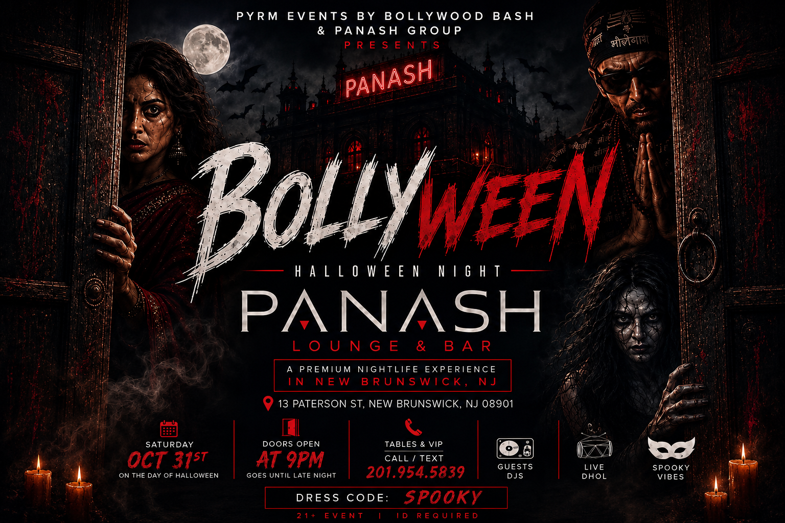 BOLLYWEEN: Biggest Bollywood Halloween Party in NJ @PANASH