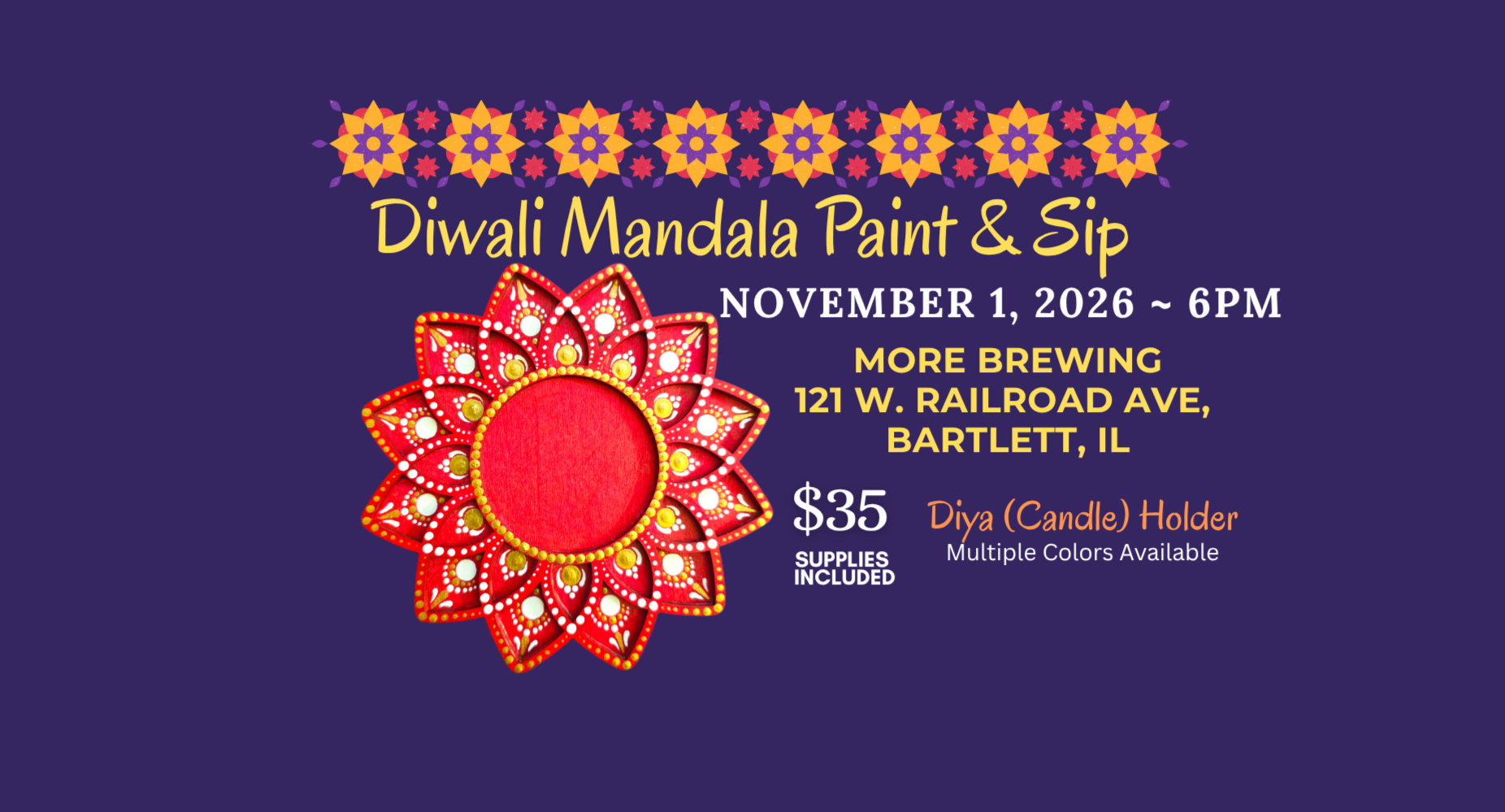 Diwali Paint & Sip - More Brewing