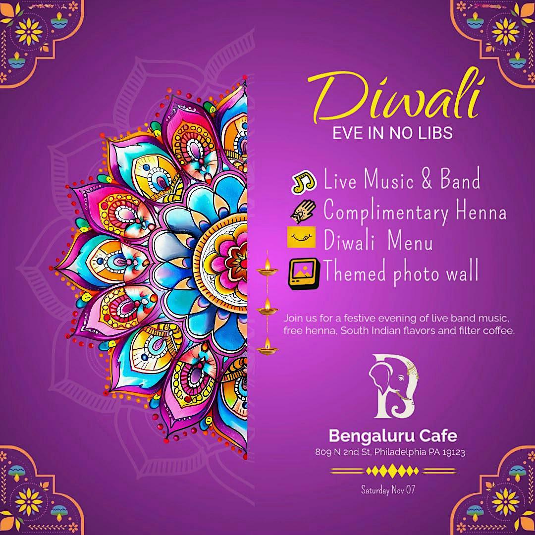 Diwali Eve in NoLibs | Live Music & Free Henna at Bengaluru Cafe