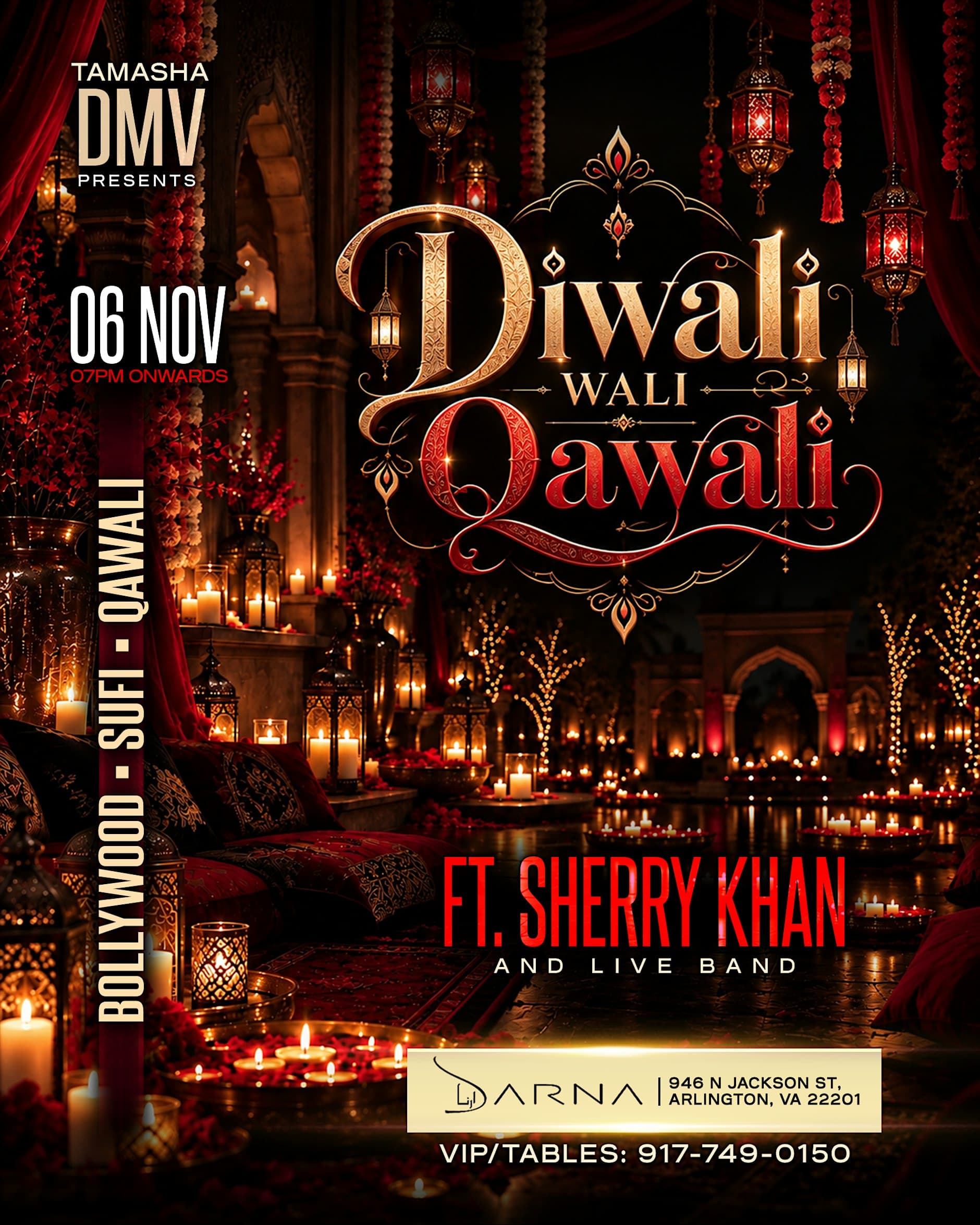 VIRGINIA'S DIWALI WALI QAWALI FT. SHERRY KHAN @DARNA LOUNGE