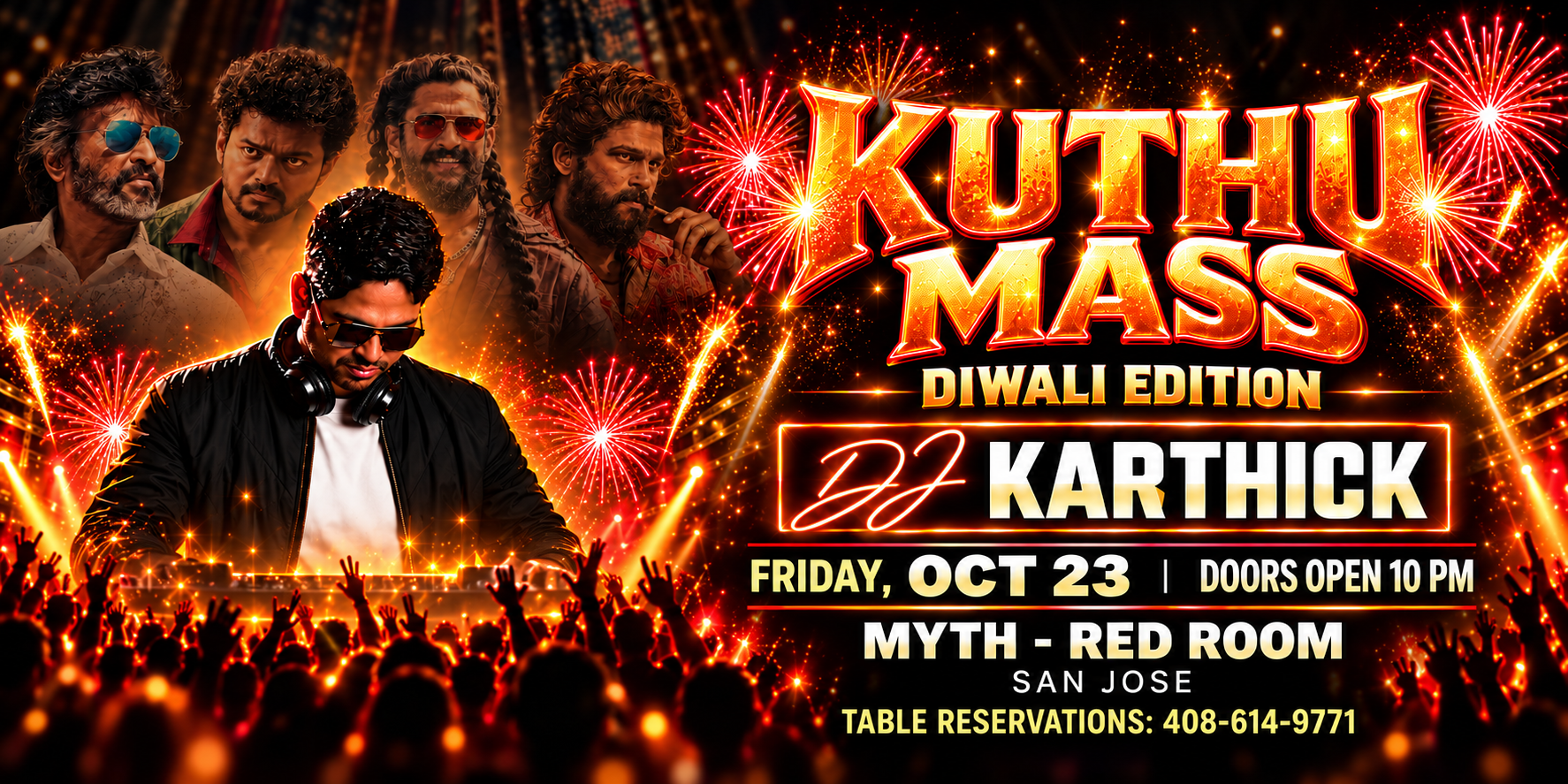 Kuthu Mass | Tamil Telugu | Oct 23 | Friday | Myth - Red Room | San Jose