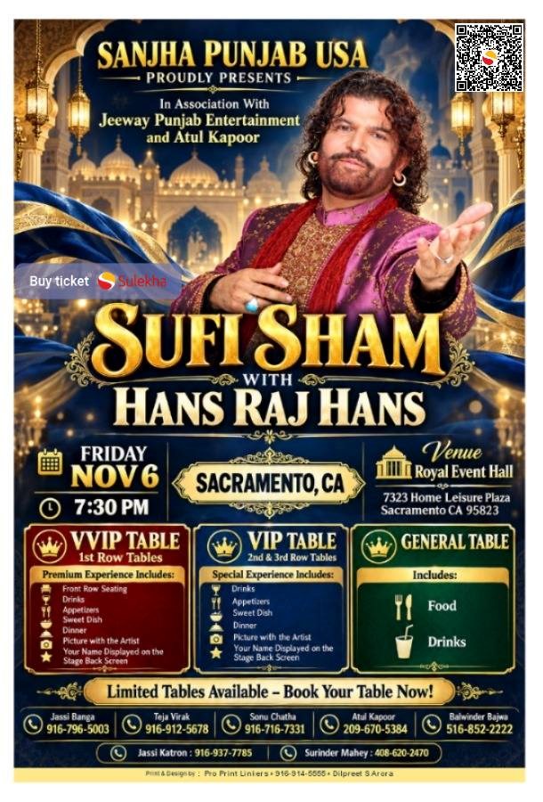 Sufi Sham with Hans Raj Hans in California