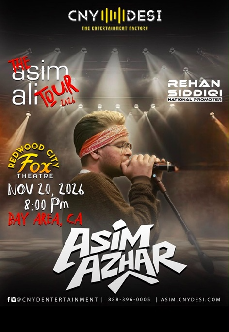 Asim Azhar Live Concert 2026 In Bay Area