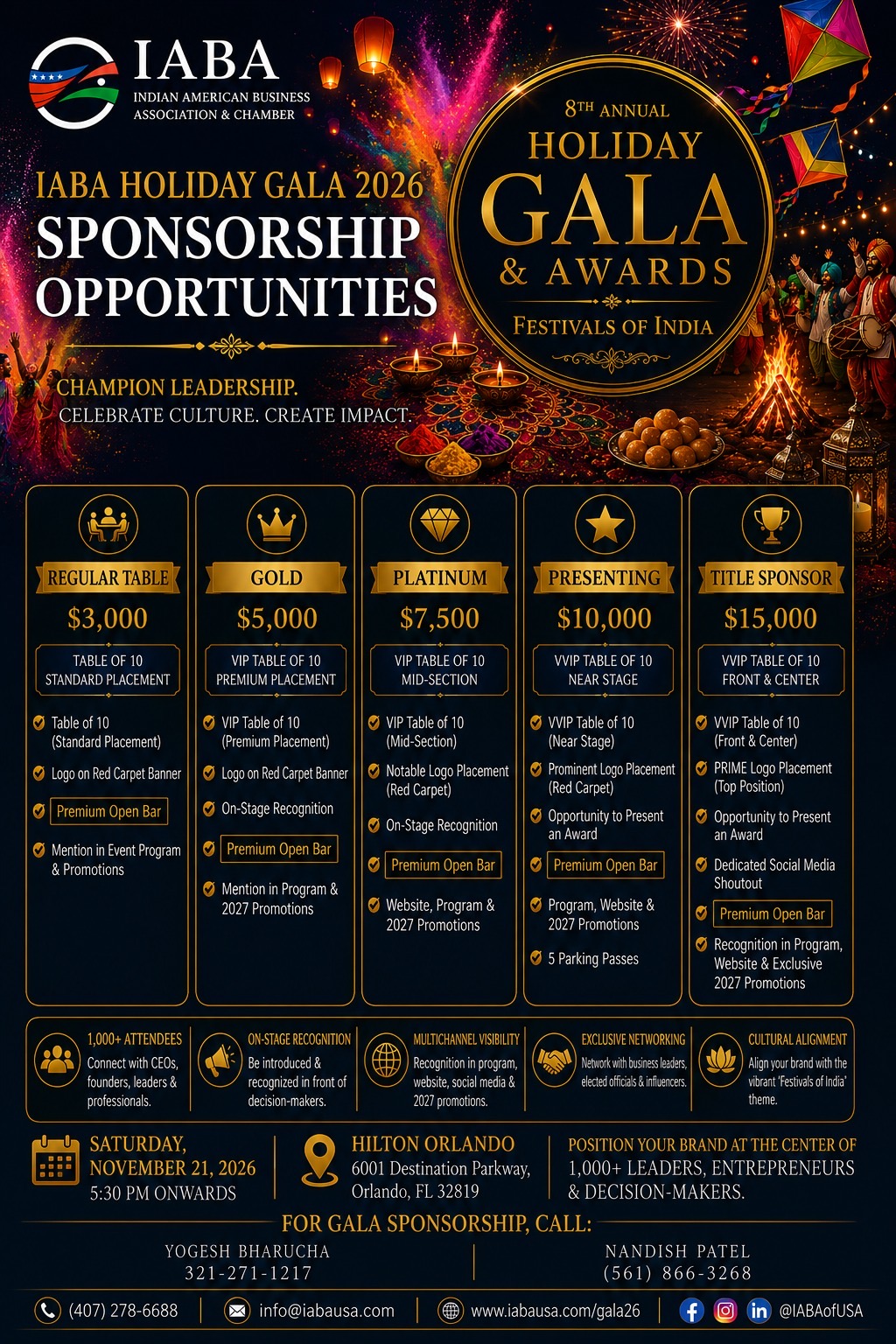 IABA 8th Annual Holiday Gala & Awards 2026 — Festivals of India