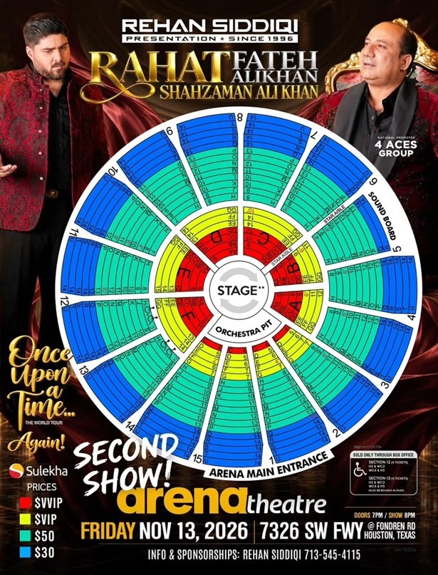 Once Upon Time Again With Rahat Fateh Ali Khan & Shahzaman Ali Khan in Houston, TX