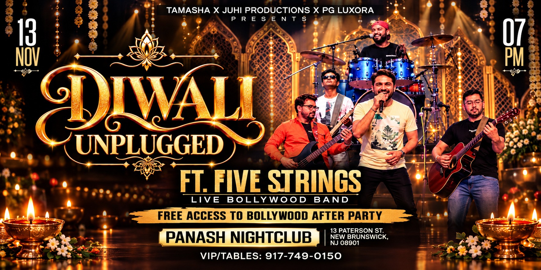 JERSEY'S DIWALI UNPLUGGED LIVE BOLLYWOOD BAND @PANASH CLUB