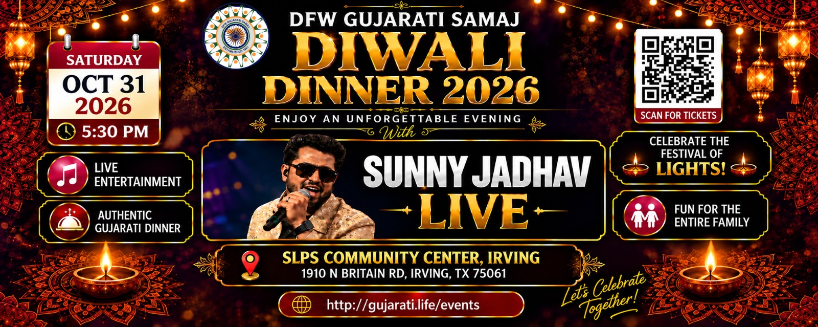 Diwali Dinner 2026 with Sunny Jadhav Live