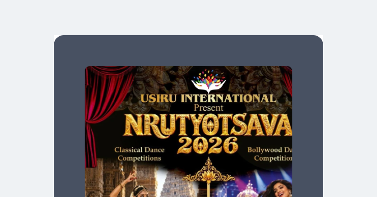 Nrutyotsava 2026 — Usiru International dance festival